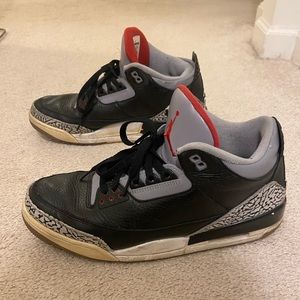 Jordan Black Cement 3 (2011 Release) Size 11 - Worn